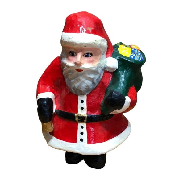 Other - Paper Mache Santa Father Christmas Decoration Holiday Figurine 10" Philippines